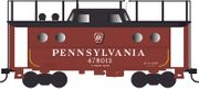 Bowser 43401 HO Scale N5C Caboose PRR Sh.Key. Pitts Reg/ w/Trainphone #478016 Rpkd 2-55