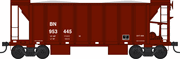 Bowser 43652 HO Scale 70 Ton Ballast Car - Burlington Northern # 953445