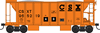 Bowser 43664 HO Scale 70 Ton Ballast Car - CSX Orange # 965219