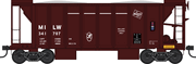 Bowser 43673 HO Scale 70 Ton Ballast Car - Milwaukee Road # 341707
