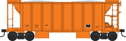 Bowser 43684 HO Scale 70 Ton Ballast Car - Dim Data Closed Side Orange