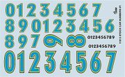 Gofer Racing Models Decals 11013 Stock Car Numbers in Blue 1:25
