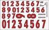 Gofer Racing Models Decals 11018 Stock Car Numbers in Red 1:25 Gofer Racing Models Decals 11018 Stock Car Numbers in Red 1:25