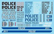 Gofer Racing Models Decals 11024 Police 911 Protect & Serve Decals 1:25