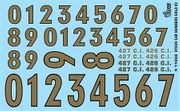 Gofer Racing Models Decals 11028 Gold Numbers Decals 1:25