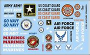 Gofer Racing Models Decals 11031 Armed Services Decals 1:25