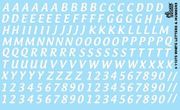 Gofer Racing Models Decals 11075 5/8" White Letters & Numbers Decals 1:25