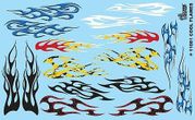 Gofer Racing Models Decals 11081 Cool Flames (Various Colors) Decals 1:25