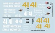 Gofer Racing Models Decals 12003 1950 Olds Curtis Turner Graphics Decals 1:24