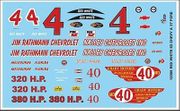 Gofer Racing Models Decals 12006 1962 Chevy Rex White Graphics Decals 1:25