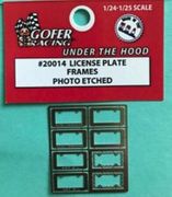 Gofer Racing Models Decals 20014 License Plate Frames Photo Etched