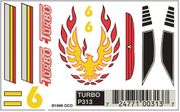 PineCar 313 Dry Transfer Decals - Turbo