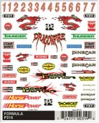 PineCar 319 Dry Transfer Decals - Formula