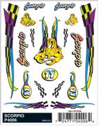 PineCar 4006 Dry Transfer Decals - Scorpio