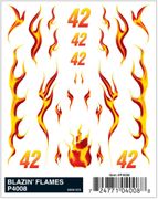 PineCar 4008 Dry Transfer Decals - Blazin' Flames