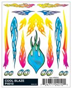 PineCar 4010 Dry Transfer Decals - Cool Blaze