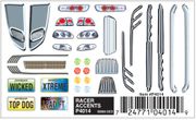 PineCar 4014 Dry Transfer Decals - Racer Accents