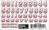 PineCar 4015 Dry Transfer Decals - Beveled Numbers