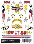 PineCar 4019 Dry Transfer Decals - Freedom Forever