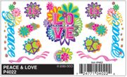 PineCar 4022 Dry Transfer Decals - Peace & Love
