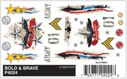 PineCar 4024 Dry Transfer Decals - Bold & Brave