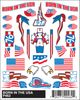 PineCar 462 Stick On Decals - Born in the USA
