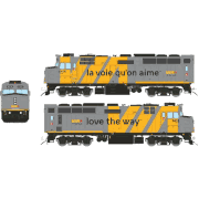 Rapido Trains 080028 HO Rebuilt F40PH-2D (DC/Silent): VIA Rail - Love The Way Wrap: #6416