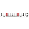 Rapido Trains 1024004 HO NSC 89' Bi-Level Autorack: CP Rail - Red Panel: 6-Pack