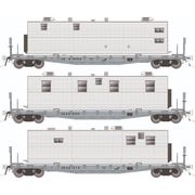 Rapido Trains 138107 HO F30A 50' Flat Car w/Camp Van: CR - MOW: 6-Pack #2