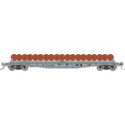 Rapido Trains 138504 HO F30D 50' Wheel Flat Car: CR - MOW: 3-Pack
