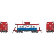 Rapido Trains 144040 HO Northeastern-style Steel Caboose: Lehigh Valley / Bicentennial Scheme / Duryea Frame / Single Square End Windows: #1776