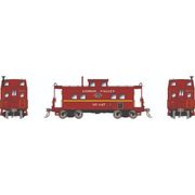 Rapido Trains 144108 HO Northeastern-style Steel Caboose: Lehigh Valley - Red/Yellow Stripe / Solid Frame / Porthole End Windows: #95047