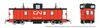 Rapido Trains 166022 HO HS Caboose: CN - As-delivered Red/Orange Steps: #79237
