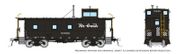 Rapido Trains 225014 HO D&RGW End Cupola Steel Caboose w/ Post-War Mods: Black Scheme: #01467