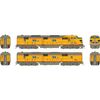 Rapido Trains 29538 HO EMD E7A + E7B Set Diesel Locomotive (DC/DCC/Sound): Union Pacific (Armour Yellow, Red and Harbor Mist) Road # 989 + 998B