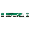 Rapido Trains 34005 HO Scale GP40TC Locomotive DC/Silent Version GO Transit (Green/White) # 9801 Rapido Trains 34005 HO Scale GP40TC Locomotive DC/Silent Version GO Transit (Green/White) # 9801