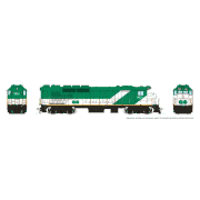 Rapido Trains 34505 HO Scale GP40TC Locomotive DC/DCC/Sound Version GO Transit (Green/White) # 9801