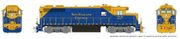 Rapido Trains 38071 HO EMD GP38 (DC/Silent): New England Central - Blue & Gold: #9549