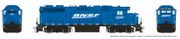 Rapido Trains 38540 HO EMD GP38 w/ext cab (DC/DCC/Sound): BNSF - Blue Scheme: #2047