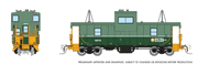 Rapido Trains 510053 N Scale Wide Vision Caboose: British Columbia Railway - Two Tone Green Road # 1870 (Green/Yellow)