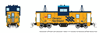 Rapido Trains 510060 N Scale Wide Vision Caboose: Ontario Northland - Chevron Scheme Road # 125 (Blue/Yellow)