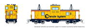 Rapido Trains 510067 N Scale Wide Vision Caboose: Chessie System - C&O Road # 3190 (Yellow/Vermillion/Blue)