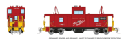 Rapido Trains 510069 N Scale Wide Vision Caboose: Frisco (SLSF) Road # 1232 (Red/Yellow/Black)
