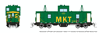 Rapido Trains 510075 N Scale Wide Vision Caboose: Missouri-Kansas-Texas (MKT) Road # 134 (Green/Yellow)
