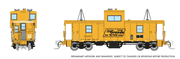 Rapido Trains 510079 N Scale Wide Vision Caboose: Rio Grande (D&RGW) - The Action Road # 01507 (Yellow/Black)