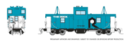 Rapido Trains 510080 N Scale Wide Vision Caboose: Rock Island (CRI&P) - The Rock Road # 17038 (Blue/White)