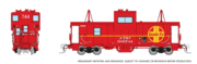 Rapido Trains 510082 N Scale Wide Vision Caboose: Santa Fe (AT&SF) Road # 999744 (Red/Yellow)