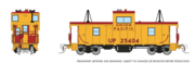 Rapido Trains 510084 N Scale Wide Vision Caboose: Union Pacific Road # 25404 (Armour Yellow/Red)
