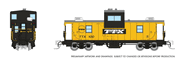 Rapido Trains 510086 N Scale Wide Vision Caboose: TTX Company Road # 100 (Yellow/Black)
