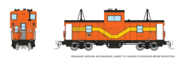 Rapido Trains 510087 N Scale Wide Vision Caboose: MOW - "Work Extra" Road Number C-1 (Orange/Yellow/Black)
